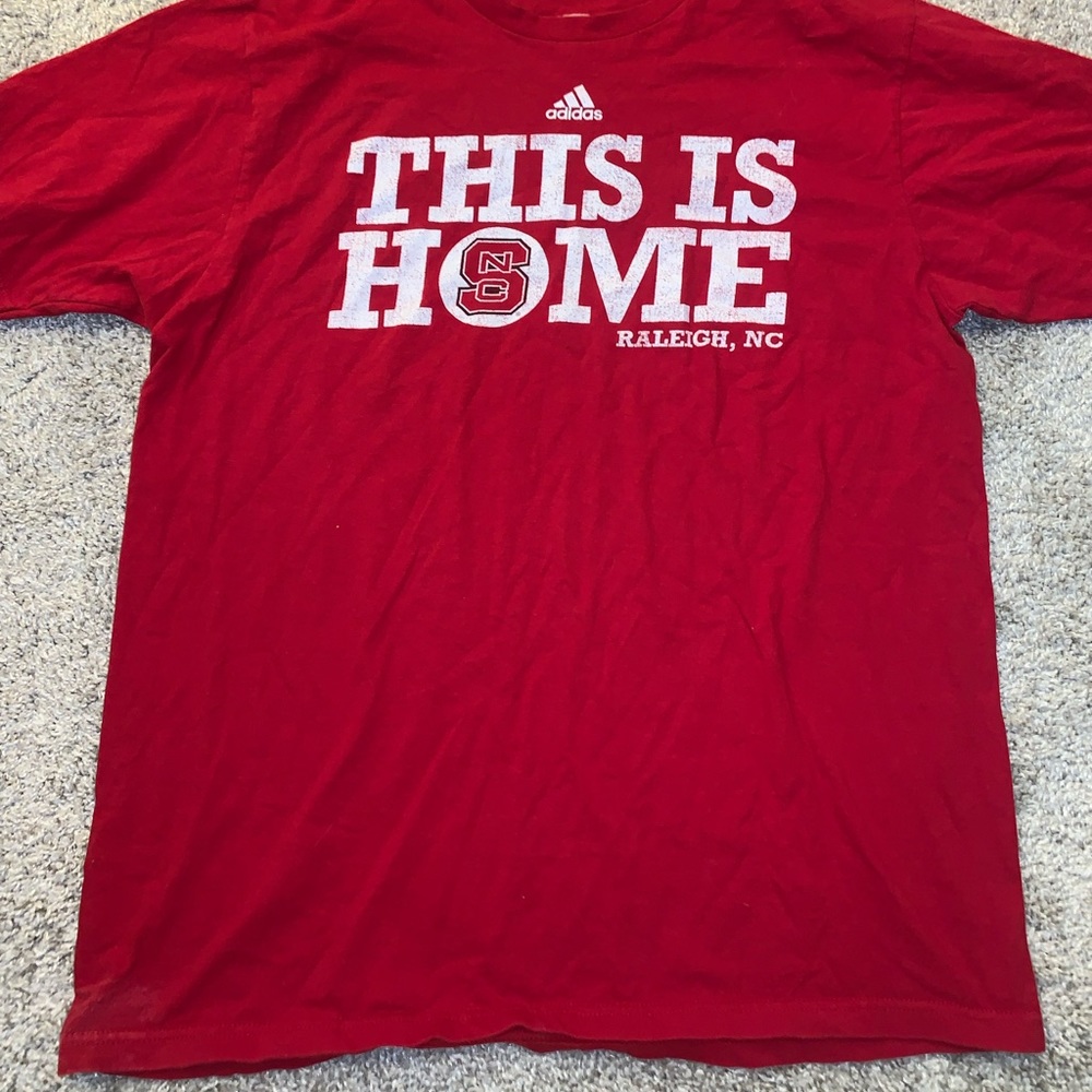 Adidas NC State Red & White Shirt size L - Picture 6 of 9